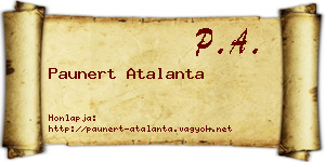 Paunert Atalanta névjegykártya